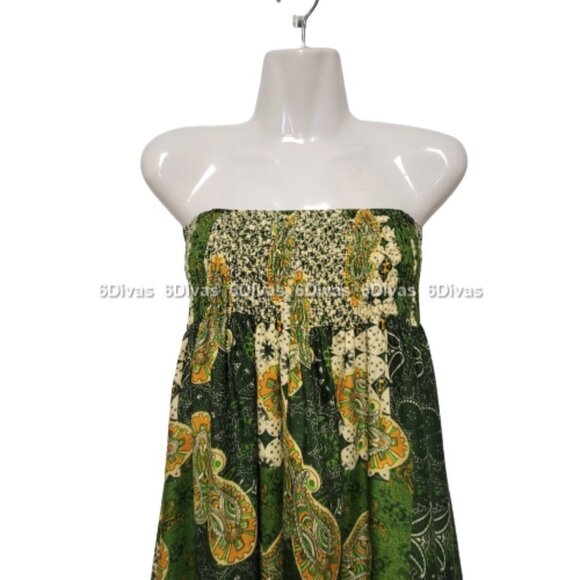 Green Cotton Skirt One Size Fits Most - Picture 5 of 9